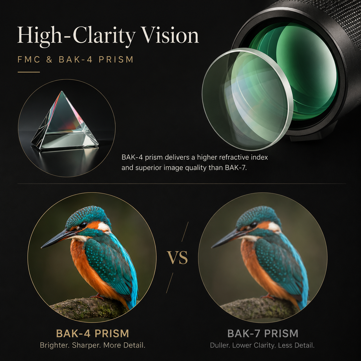 Premium Monocular Telescope Smartphone Compatible HD Optical Lens High Power Zoom Compact Travel Scope Bird Watching Hiking Camping Outdoor Viewing