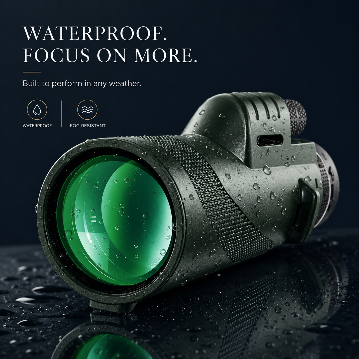 Premium Monocular Telescope Smartphone Compatible HD Optical Lens High Power Zoom Compact Travel Scope Bird Watching Hiking Camping Outdoor Viewing