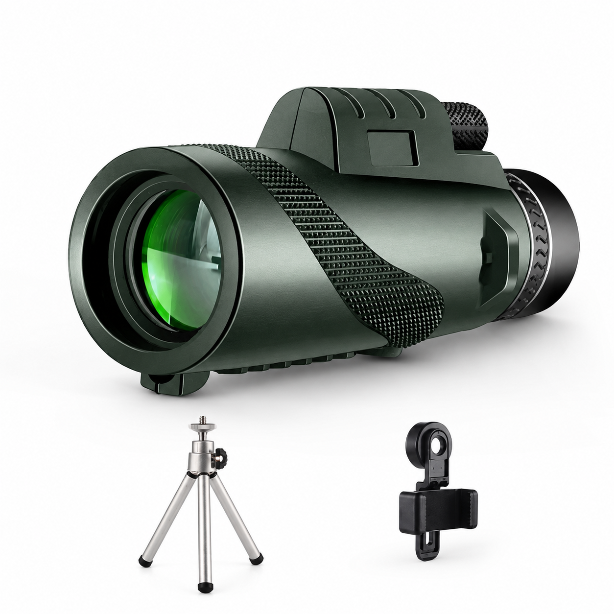 Premium Monocular Telescope Smartphone Compatible HD Optical Lens High Power Zoom Compact Travel Scope Bird Watching Hiking Camping Outdoor Viewing