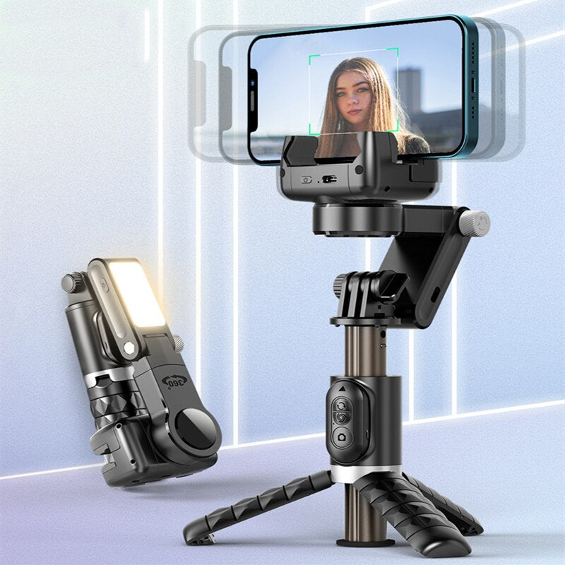 Premium Phone Gimbal Stabilizer 360 Rotation Selfie Stick Tripod Bluetooth Remote Video Photography Stand