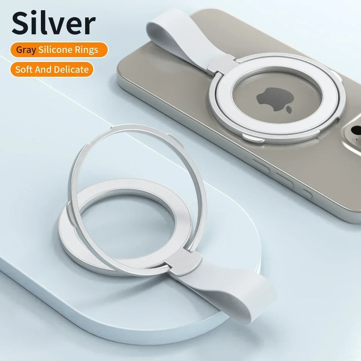 Premium Phone Ring Holder MagSafe Compatible Magnetic Grip Stand Detachable Strap Smartphone Holder