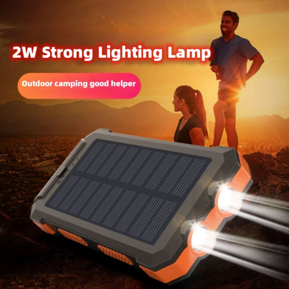 Premium Power Bank 20000mAh Solar Charger Fast Charging Portable Battery Pack LED Flashlight Outdoor Travel Charger