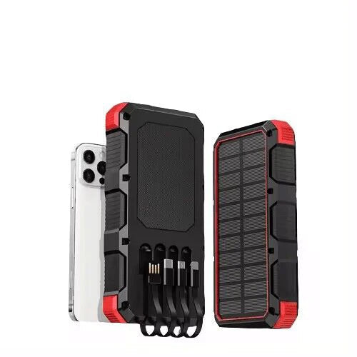 Premium Power Bank 20000mAh Solar Charger Fast Charging Portable Battery Pack LED Flashlight Outdoor Travel Charger
