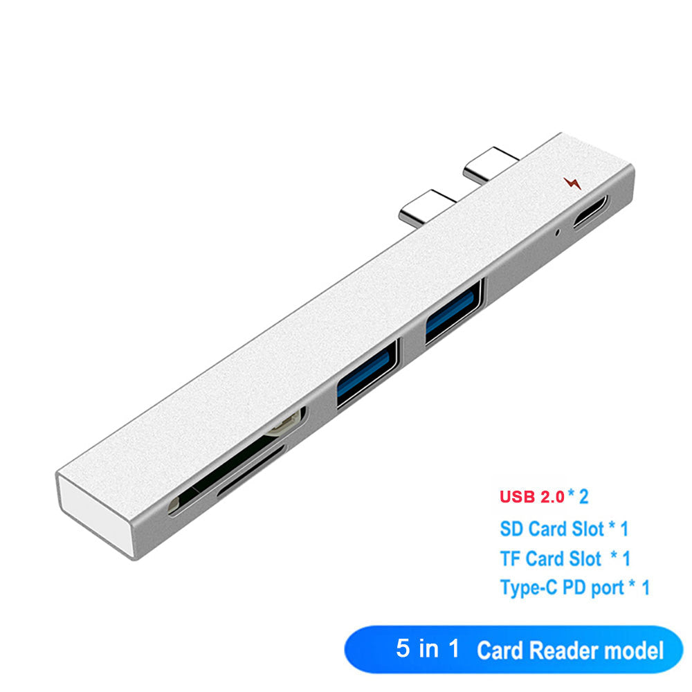 Premium USB-C Hub HDMI 4K Adapter Thunderbolt 3 USB 3.1 Multiport Dock PD Charging SD Card Reader