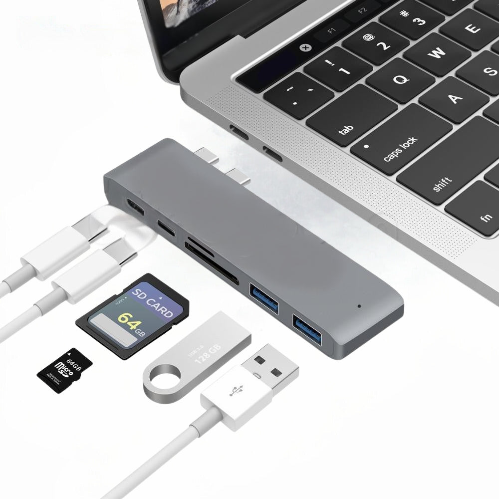 Premium USB-C Hub HDMI 4K Adapter Thunderbolt 3 USB 3.1 Multiport Dock PD Charging SD Card Reader