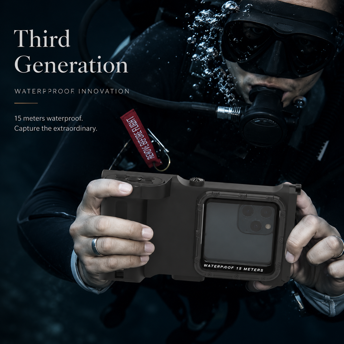 Premium Waterproof iPhone Case IP68 Protective Cover Full Body Shockproof Anti Scratch Sealed Underwater Protection Lanyard Durable Design Case