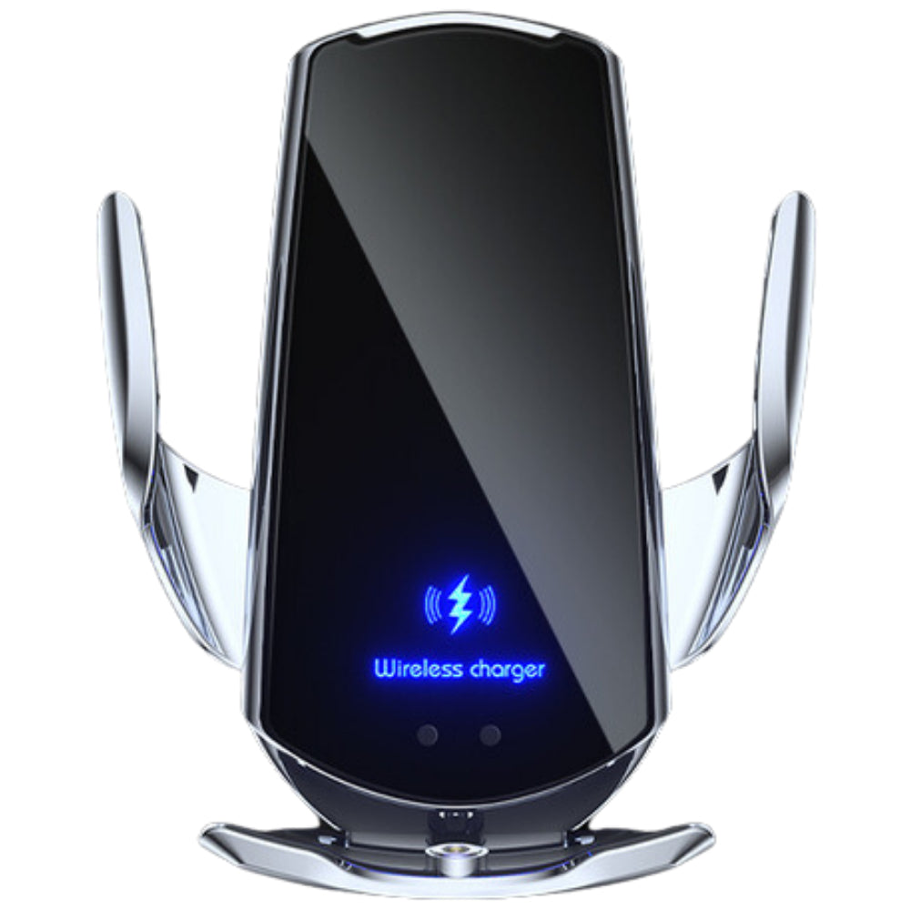 Premium Wireless Car Charger Magnetic Phone Mount 30W Fast Charging Auto Clamp Infrared Sensor USB-C LED Display