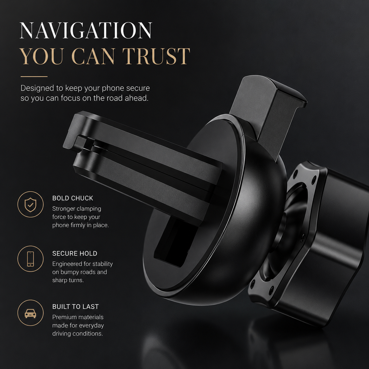 Premium Wireless Car Charger Magnetic Phone Mount 30W Fast Charging Auto Clamp Infrared Sensor USB-C LED Display Air Vent Holder Adjustable Dashboard