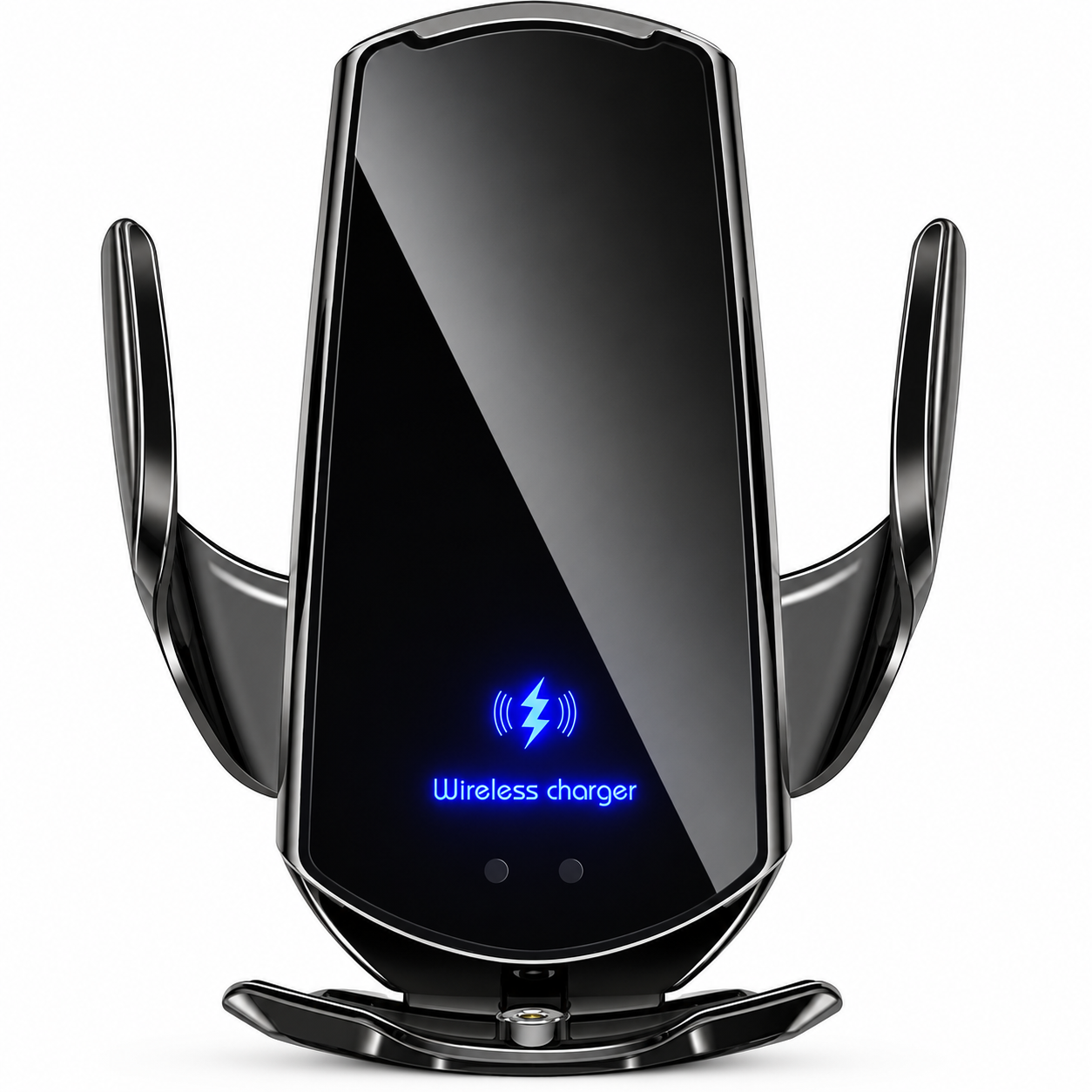 Premium Wireless Car Charger Magnetic Phone Mount 30W Fast Charging Auto Clamp Infrared Sensor USB-C LED Display Air Vent Holder Adjustable Dashboard