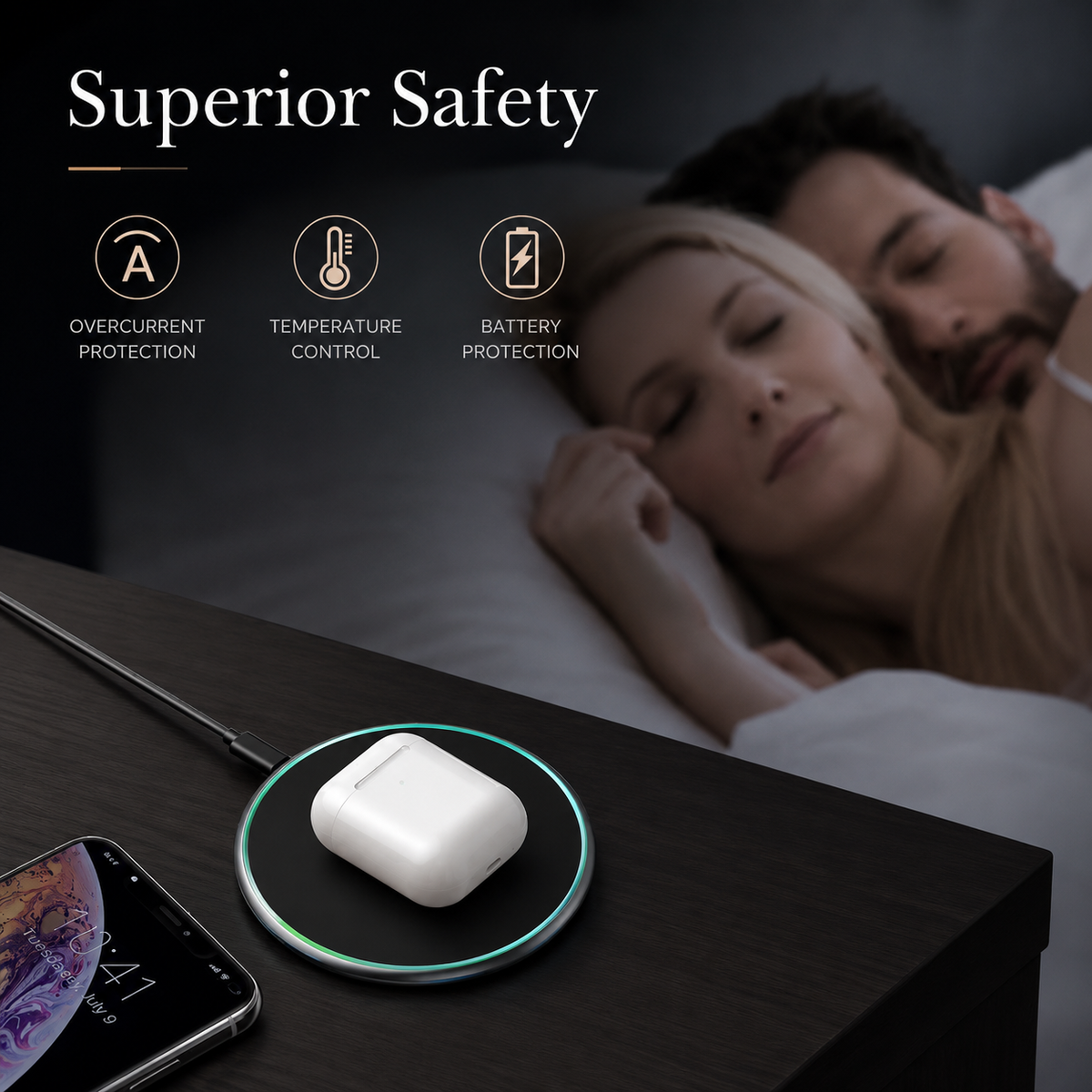 Premium Wireless Charger MagSafe Compatible 30W Fast Charging Pad Qi USB-C Magnetic Charging Dock Slim Portable Desktop Travel Charger Stand