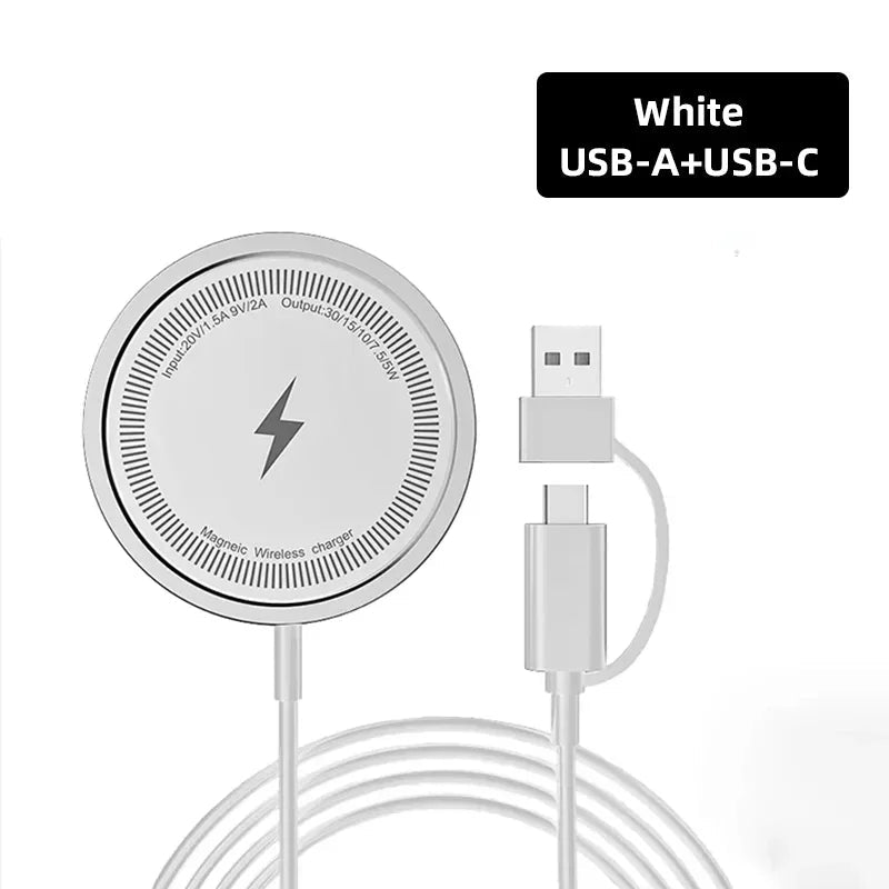 Premium Wireless Charger Magnetic Charging Pad MagSafe Compatible 30W Fast Wireless Charging Slim Portable Dock