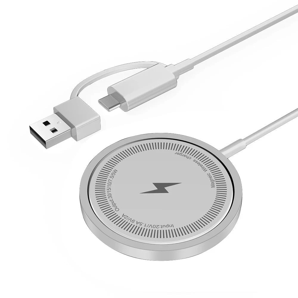 Premium Wireless Charger Magnetic Charging Pad MagSafe Compatible 30W Fast Wireless Charging Slim Portable Dock