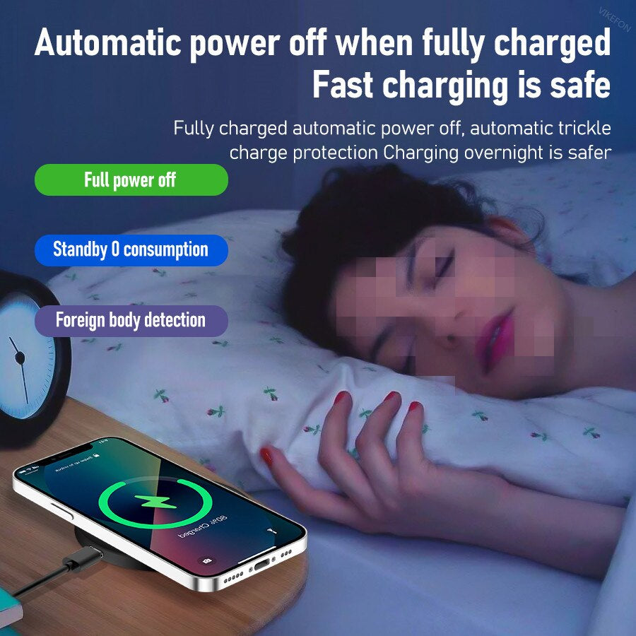 Premium Wireless Charger Magnetic Charging Stand MagSafe Compatible 30W Fast Charging USB-C PD Dock