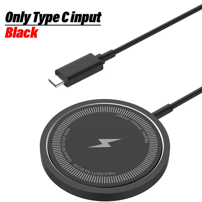 Premium Wireless Charger Magnetic Charging Stand MagSafe Compatible 30W Fast Charging USB-C PD Dock