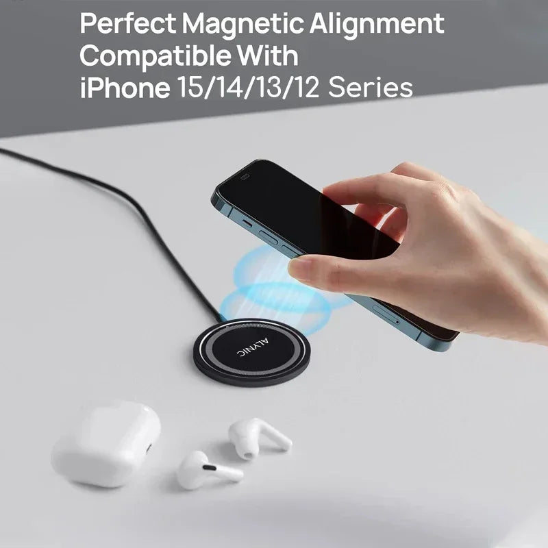 Premium Wireless Charger Magnetic Charging Stand MagSafe Compatible 30W Fast Charging USB-C PD Dock