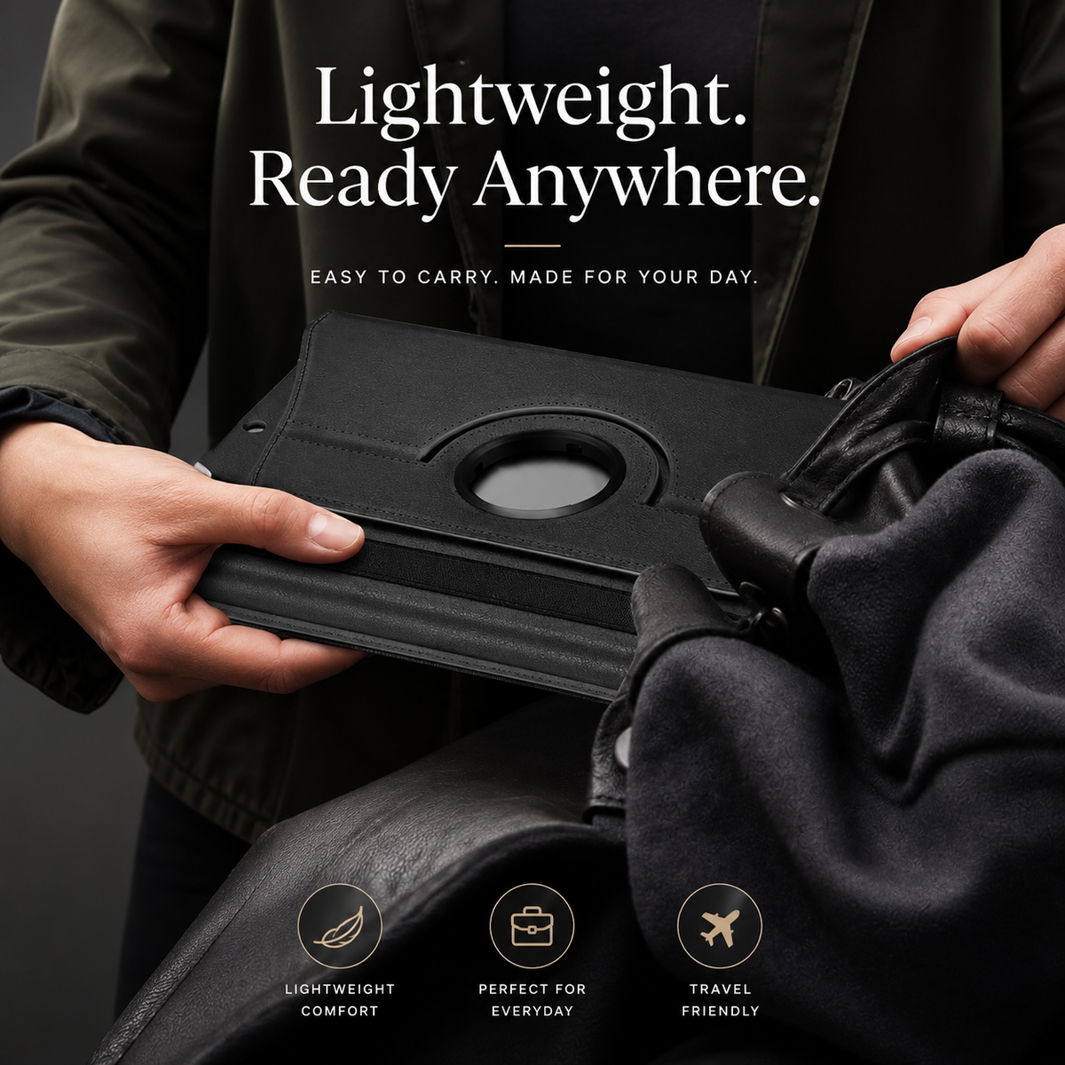 Premium iPad Case 360 Rotating Stand PU Leather Smart Cover Protective Tablet Case Multi Angle Viewing Auto Sleep Wake Slim Lightweight Design