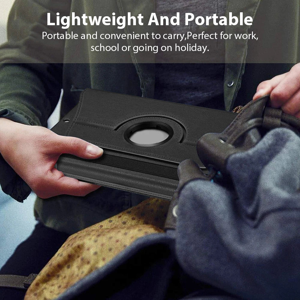Premium iPad Case 360 Rotating Stand PU Leather Smart Cover Protective Tablet Case Multi Angle Viewing Support