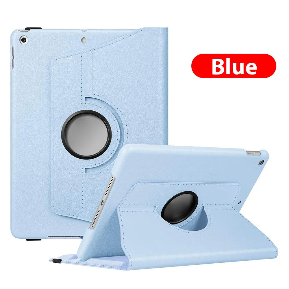 Premium iPad Case 360 Rotating Stand PU Leather Smart Cover Protective Tablet Case Multi Angle Viewing Support