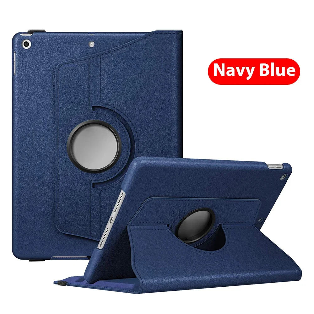 Premium iPad Case 360 Rotating Stand PU Leather Smart Cover Protective Tablet Case Multi Angle Viewing Support