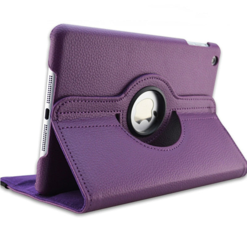Premium iPad Case 360 Rotating Stand PU Leather Smart Cover Protective Tablet Case Multi Angle Viewing Support