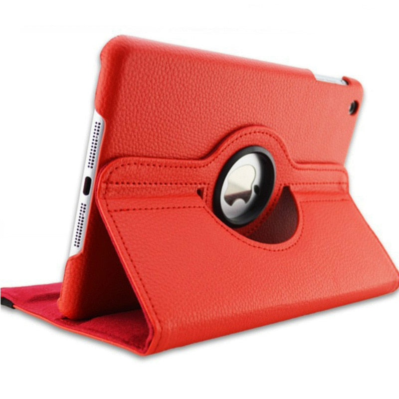 Premium iPad Case 360 Rotating Stand PU Leather Smart Cover Protective Tablet Case Multi Angle Viewing Support