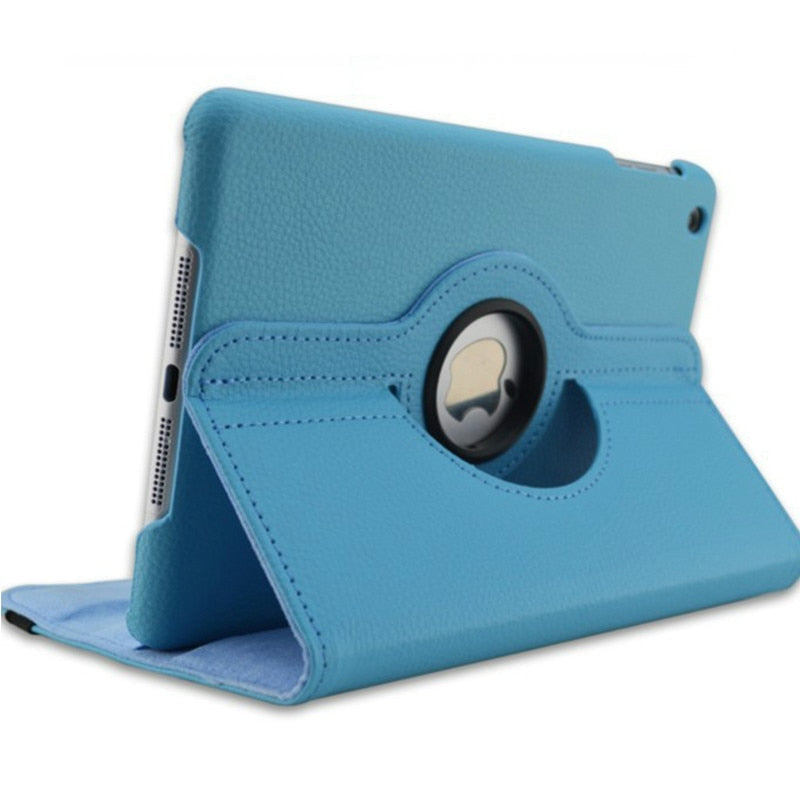 Premium iPad Case 360 Rotating Stand PU Leather Smart Cover Protective Tablet Case Multi Angle Viewing Support
