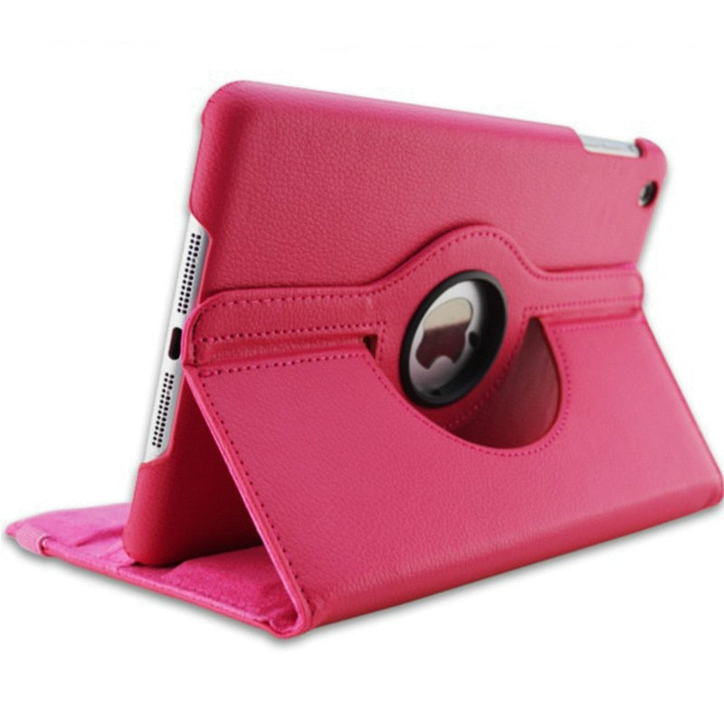 Premium iPad Case 360 Rotating Stand PU Leather Smart Cover Protective Tablet Case Multi Angle Viewing Support