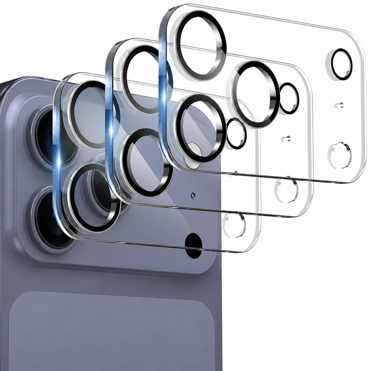 Premium iPhone Camera Lens Protector 9H Glass Guard Ultra Clear Camera Cover Scratch Resistant Lens Shield Dust Protection Precision Fit Slim Design