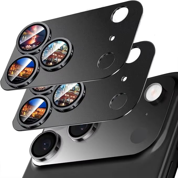 Premium iPhone Camera Lens Protector Alloy Ring Tempered Glass Shatterproof Scratch Resistant Cover
