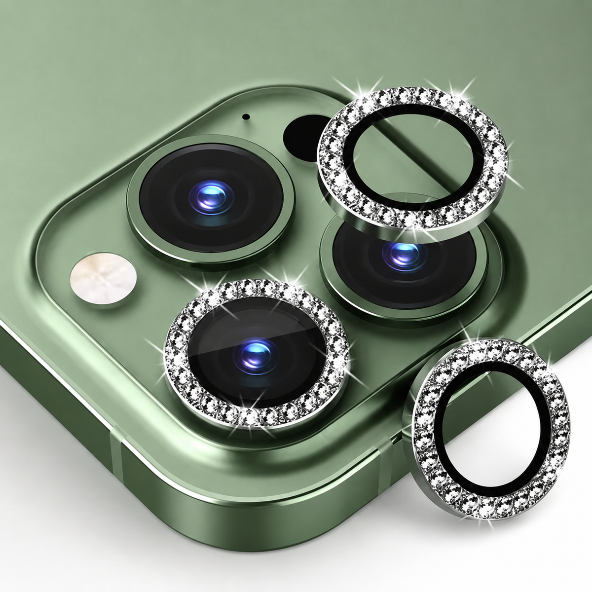 Premium iPhone Camera Lens Protector Tempered Glass Metal Ring Scratch Resistant Anti Dust Cover Precision Fit Protection Slim Design Clear Guard