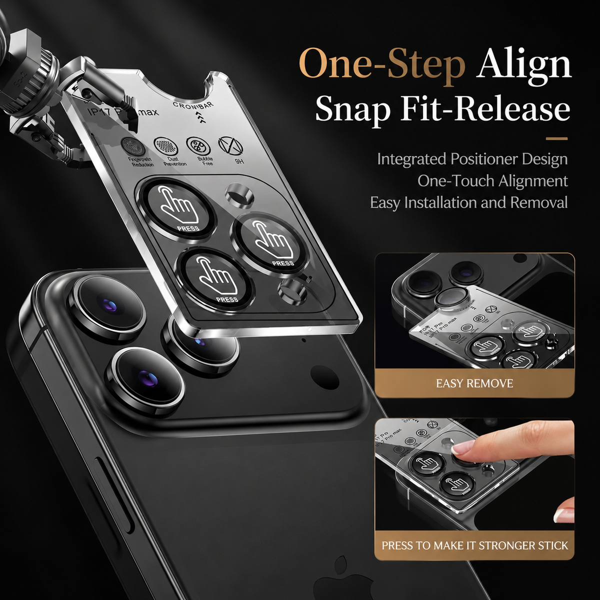 Premium iPhone Camera Lens Protector Tempered Glass Metal Ring Scratch Resistant Anti Dust Cover Precision Fit Protection Slim Design Clear Guard