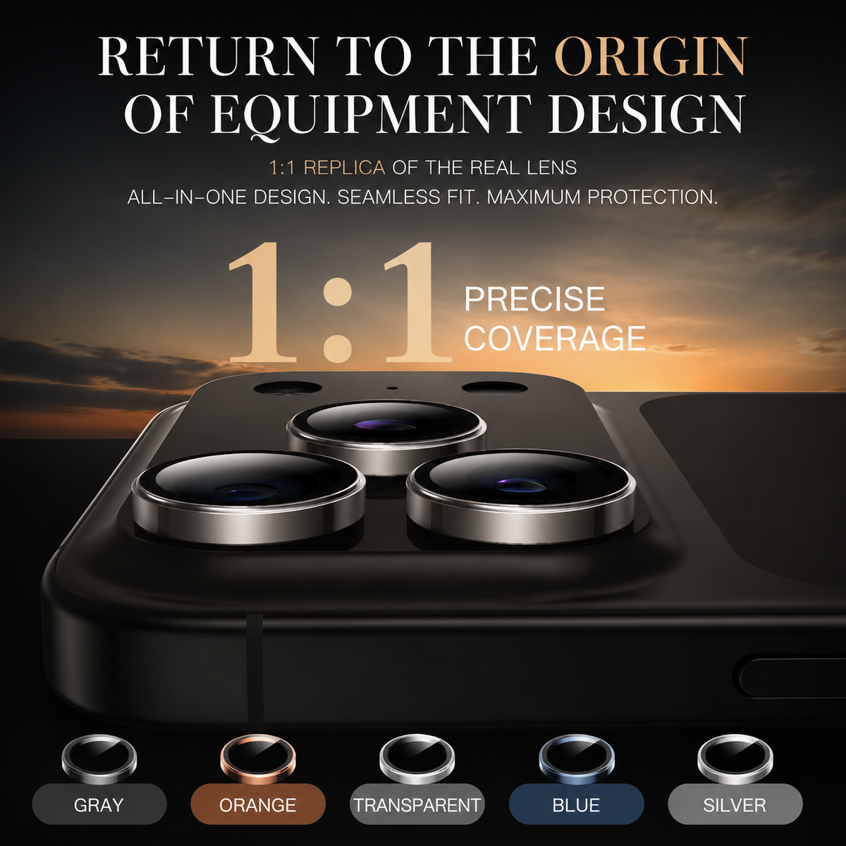 Premium iPhone Camera Lens Protector Tempered Glass Metal Ring Scratch Resistant Anti Dust Cover Precision Fit Protection Slim Design Clear Guard