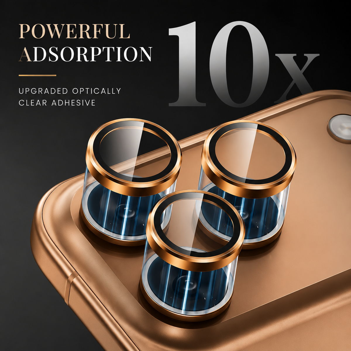 Premium iPhone Camera Lens Protector Tempered Glass Metal Ring Scratch Resistant Anti Dust Cover Precision Fit Protection Slim Design Clear Guard
