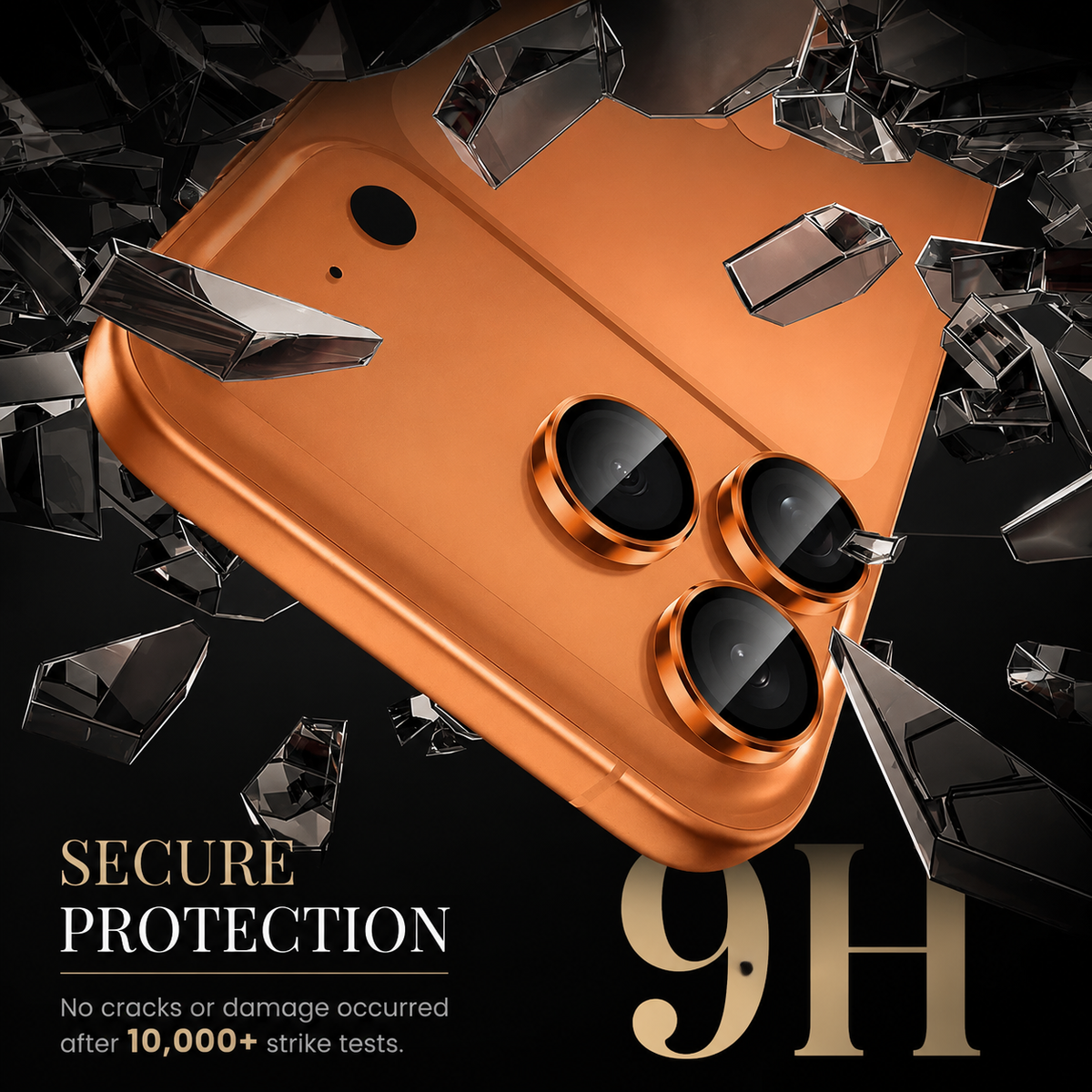 Premium iPhone Camera Lens Protector Tempered Glass Metal Ring Scratch Resistant Anti Dust Cover Precision Fit Protection Slim Design Clear Guard