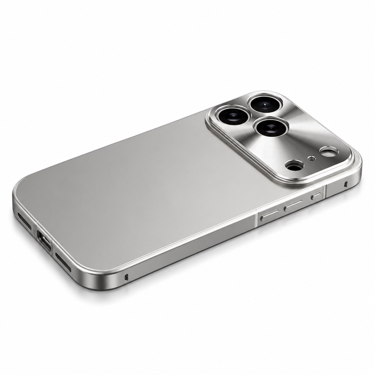 Premium iPhone Case Aluminum Alloy Frame Frosted PC Back Ultra Thin Matte Cover Shockproof Protective Anti Scratch Slim Full Coverage Design