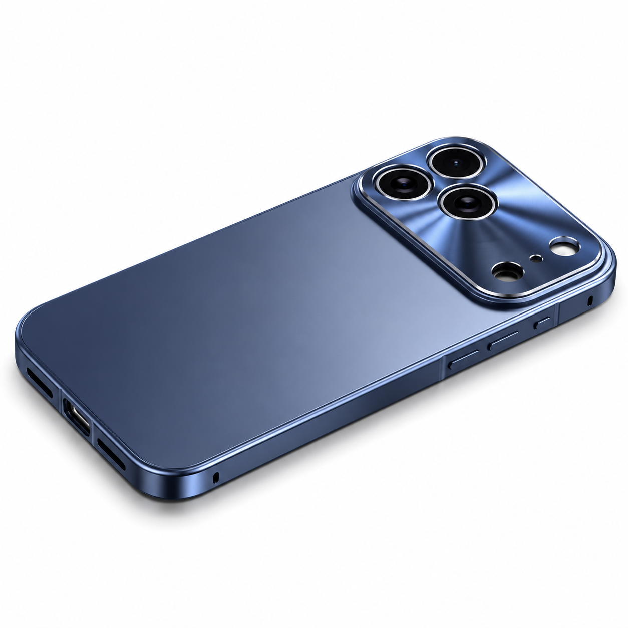 Premium iPhone Case Aluminum Alloy Frame Frosted PC Back Ultra Thin Matte Cover Shockproof Protective Anti Scratch Slim Full Coverage Design