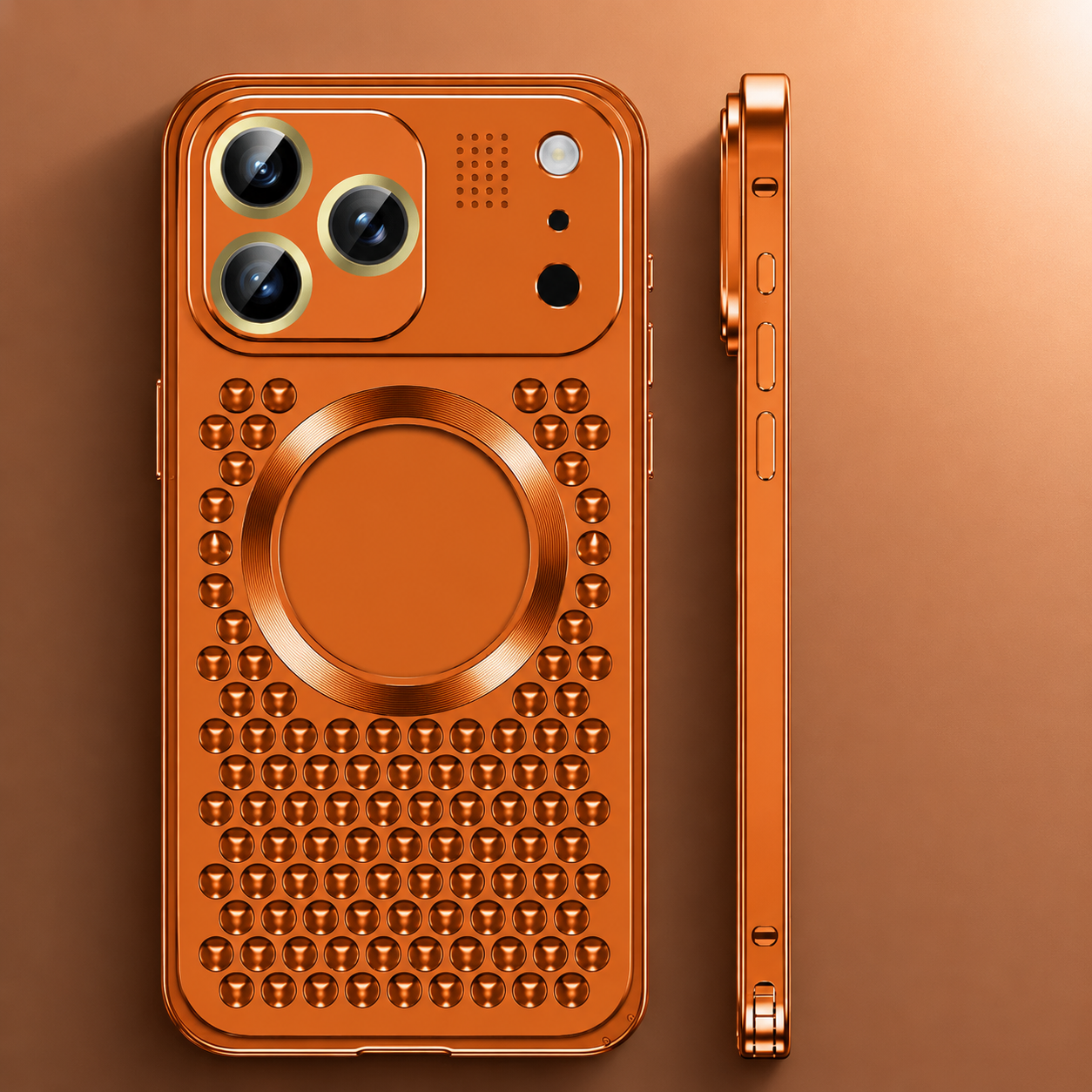 Premium iPhone Case Aluminum Alloy Magnetic Cover Heat Dissipation Metal Frame Shockproof Camera Lens Guard Slim Lightweight Full Coverage Design