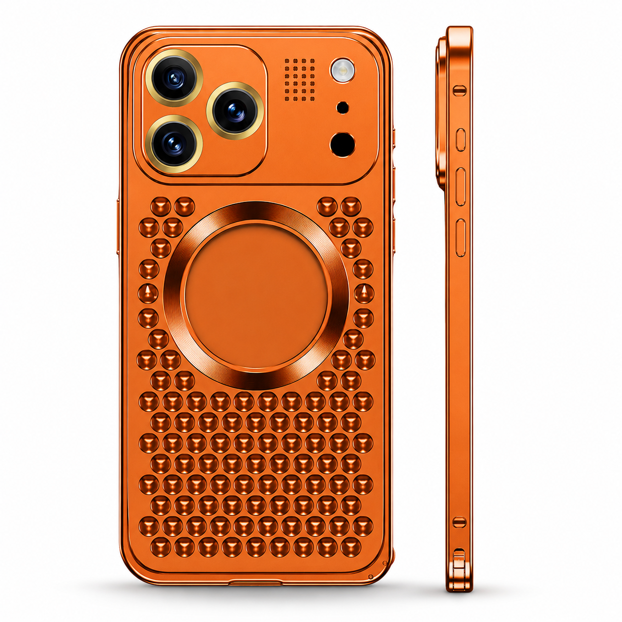 Premium iPhone Case Aluminum Alloy Magnetic Cover Heat Dissipation Metal Frame Shockproof Camera Lens Guard Slim Lightweight Full Coverage Design