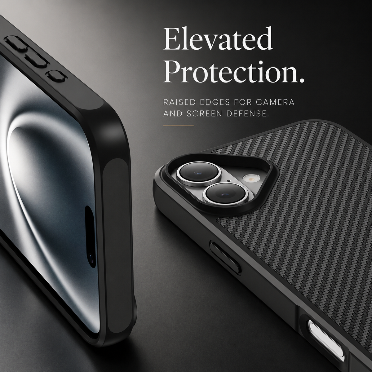 Premium iPhone Case Carbon Fiber Protective Cover Shockproof Drop Resistant Anti Fingerprint Non Slip Scratch Resistant Slim Full Coverage Design