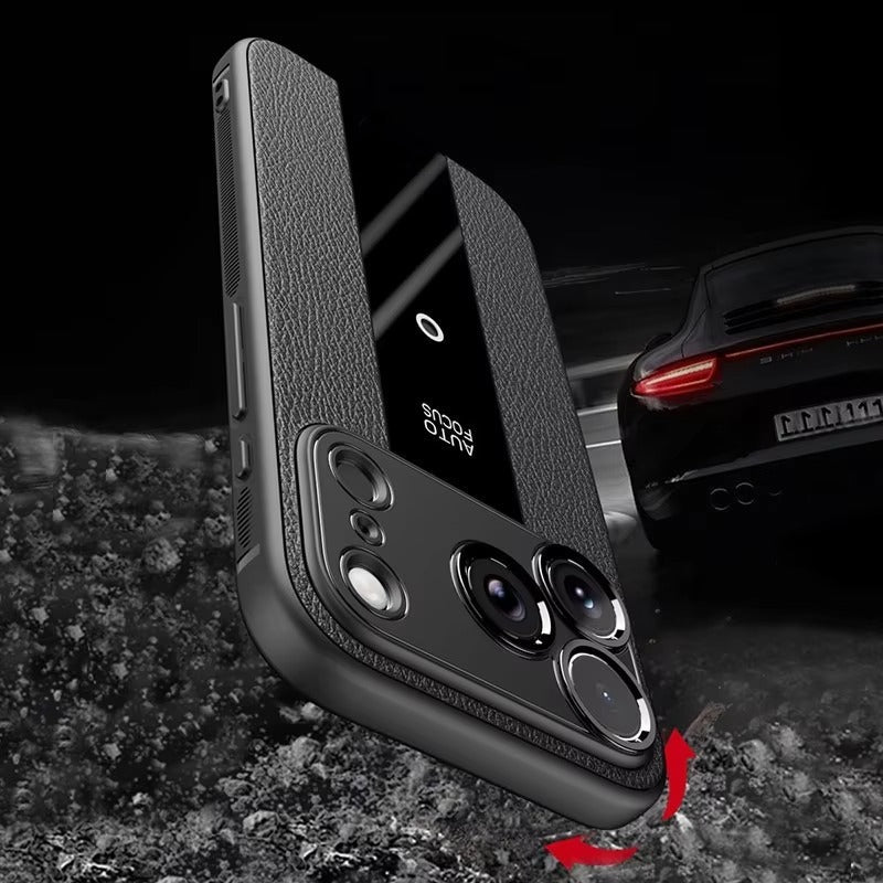 Premium iPhone Case Frosted PU Leather MagSafe Cover Shockproof Non Slip Anti Scratch Full Coverage Case
