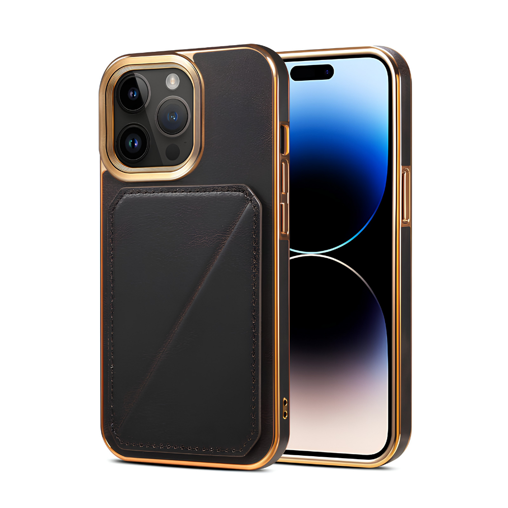 Premium iPhone Case Genuine Cowhide Leather Wallet Cover MagSafe Compatible Magnetic Card Holder Shockproof Camera Protection Slim Full Coverage