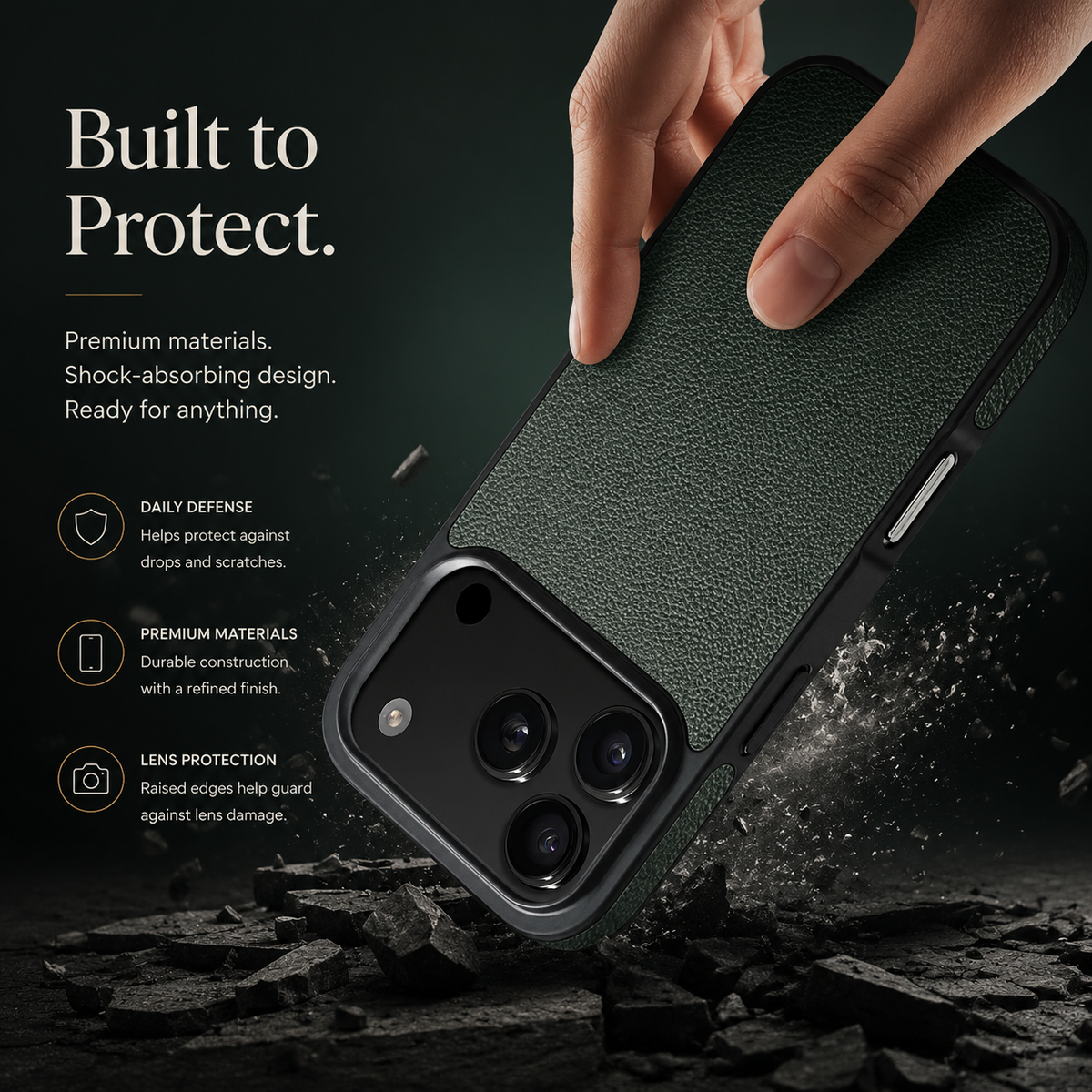 Premium iPhone Case Genuine Leather Wallet Flip Cover Card Holder Kickstand Shockproof Anti Scratch Ultra Slim Full Coverage Protective Design