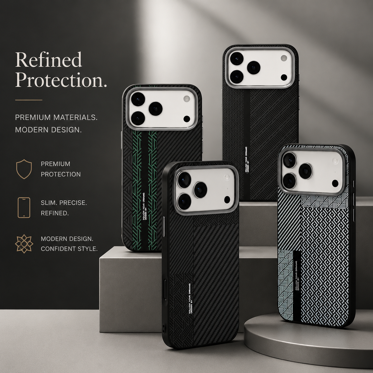 Premium iPhone Case Invisible Magnetic Cover Dual Layer Shockproof Matte Frosted Ultra Slim Full Coverage Camera Protection Anti Fingerprint Design