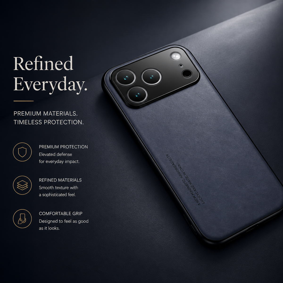 Premium iPhone Case Leather TPU Hybrid Magnetic Car Mount Compatible Protective Cover Shockproof Anti Scratch Full Coverage Wallet Style Design