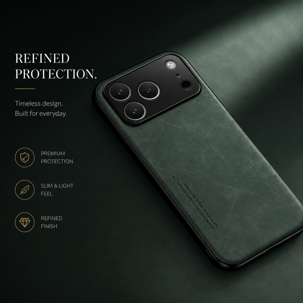 Premium iPhone Case Leather TPU Hybrid Magnetic Car Mount Compatible Protective Cover Shockproof Anti Scratch Full Coverage Wallet Style Design
