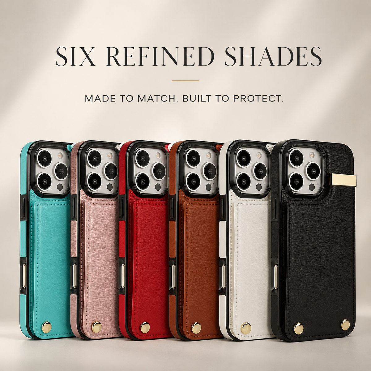 Premium iPhone Case Leather Wallet Flip Cover MagSafe Compatible Card Holder Magnetic Closure Shockproof Camera Protection Slim Full Coverage