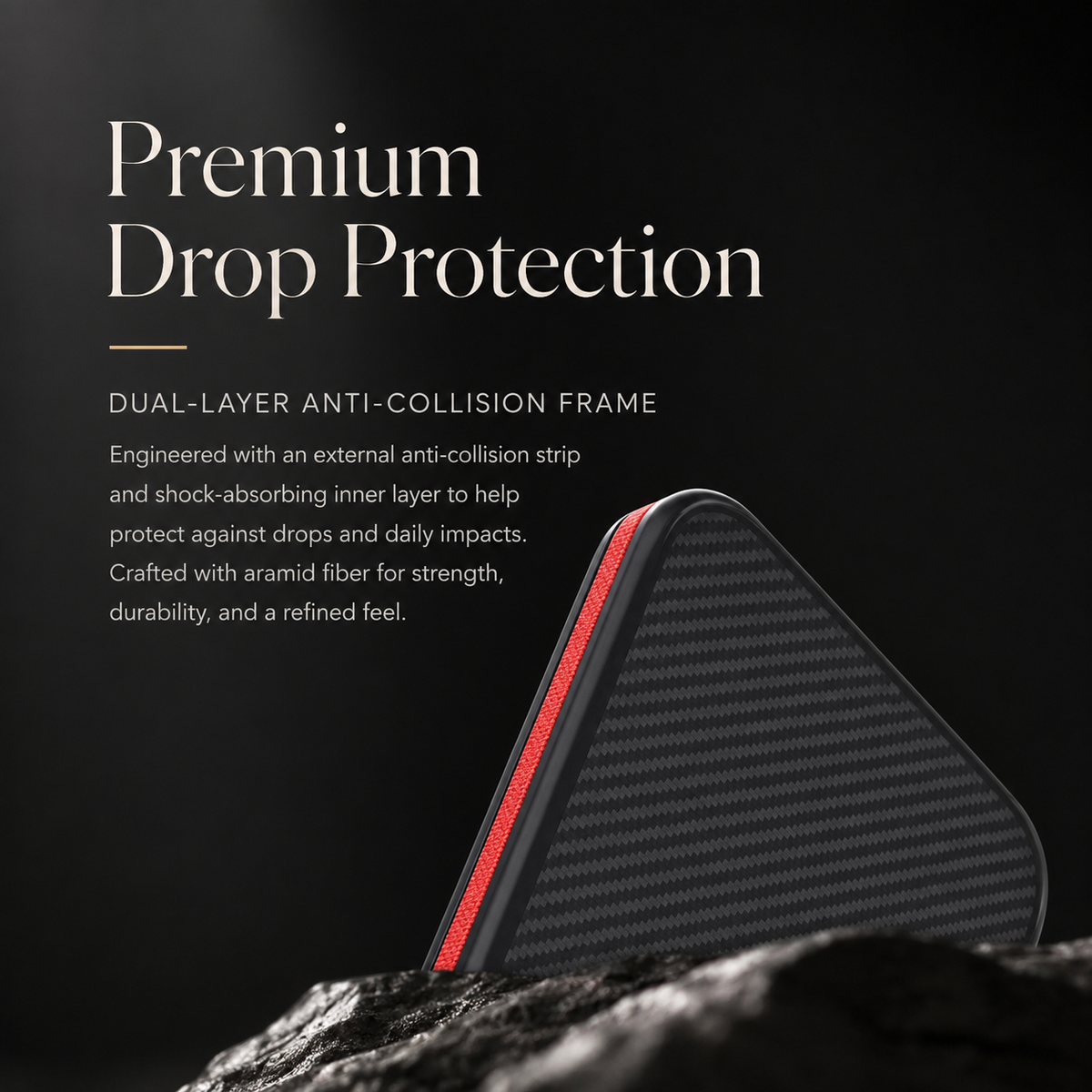 Premium iPhone Case MagSafe Compatible 600D Kevlar Carbon Fiber Cover Metal Camera Ring Shockproof Anti Scratch Slim Half Wrapped Design