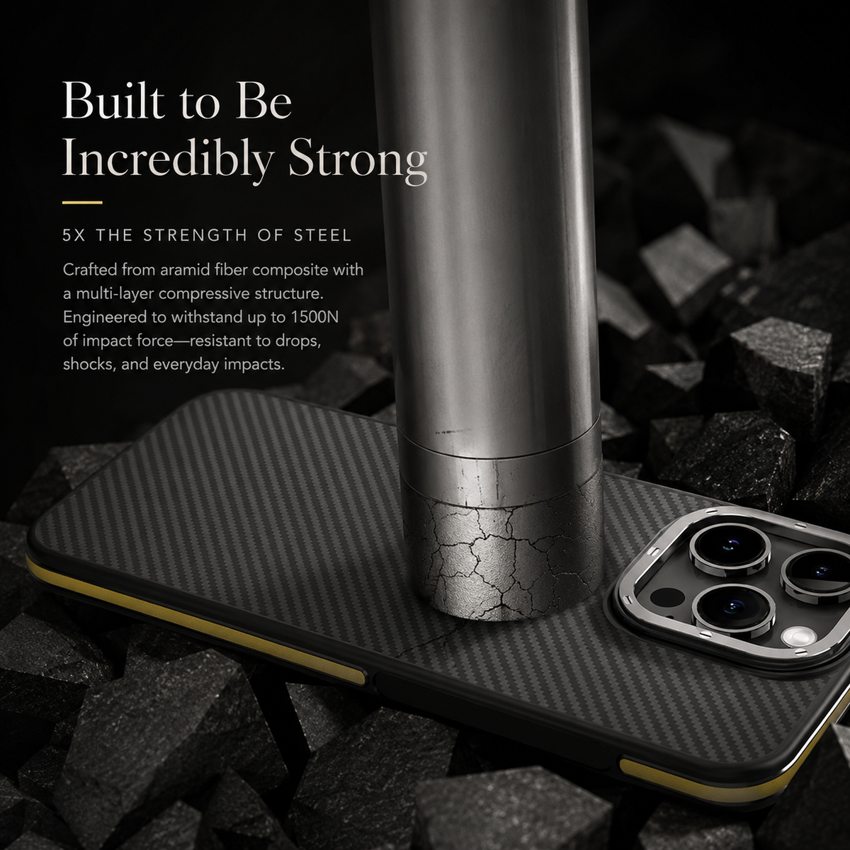 Premium iPhone Case MagSafe Compatible 600D Kevlar Magnetic Cover Metal Camera Ring Shockproof PC TPU Slim Half Wrapped Protective Design