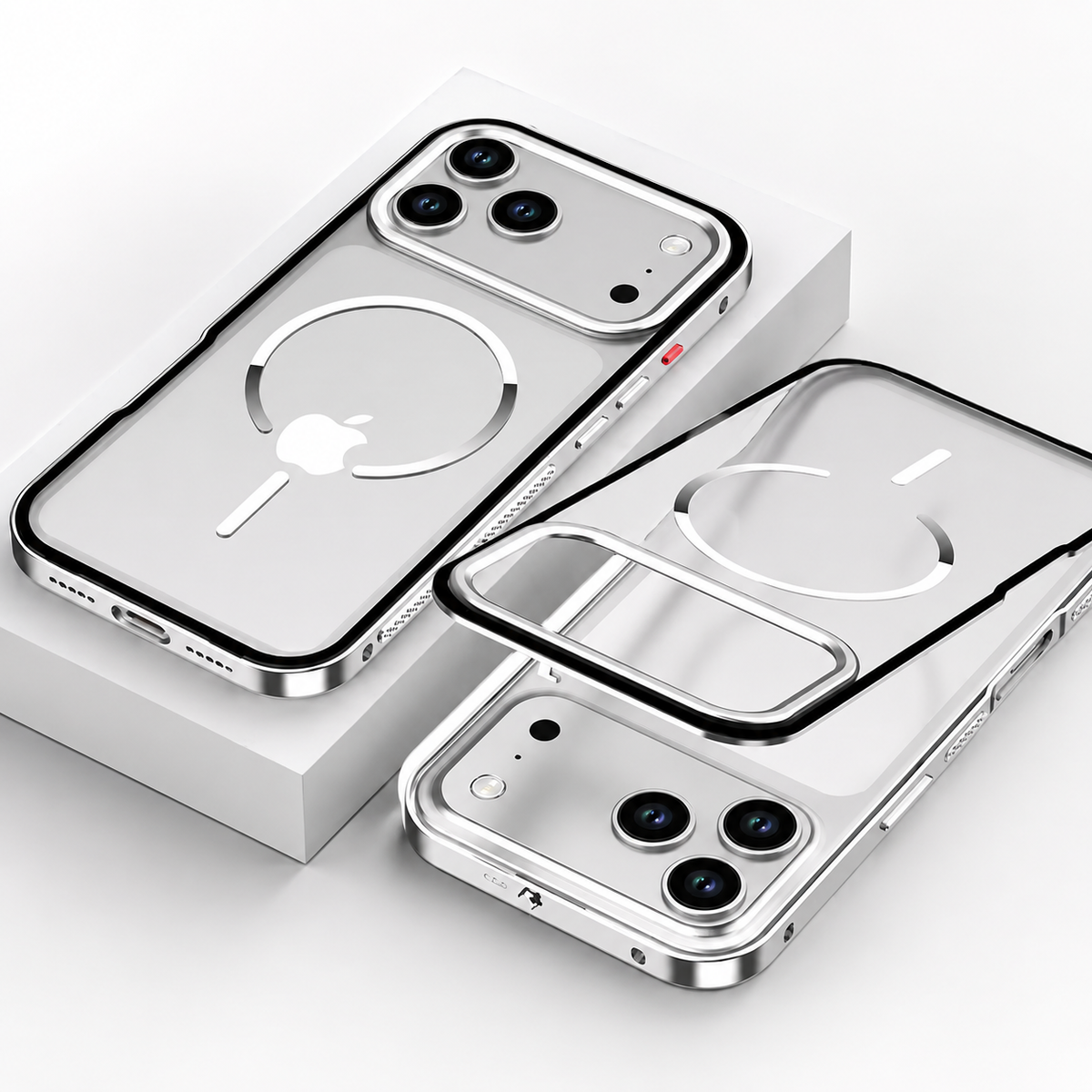 Premium iPhone Case MagSafe Compatible Aluminum Alloy Frosted Backplate Protective Cover Shockproof Anti Fingerprint Slim Lightweight Camera Protection Full Coverage