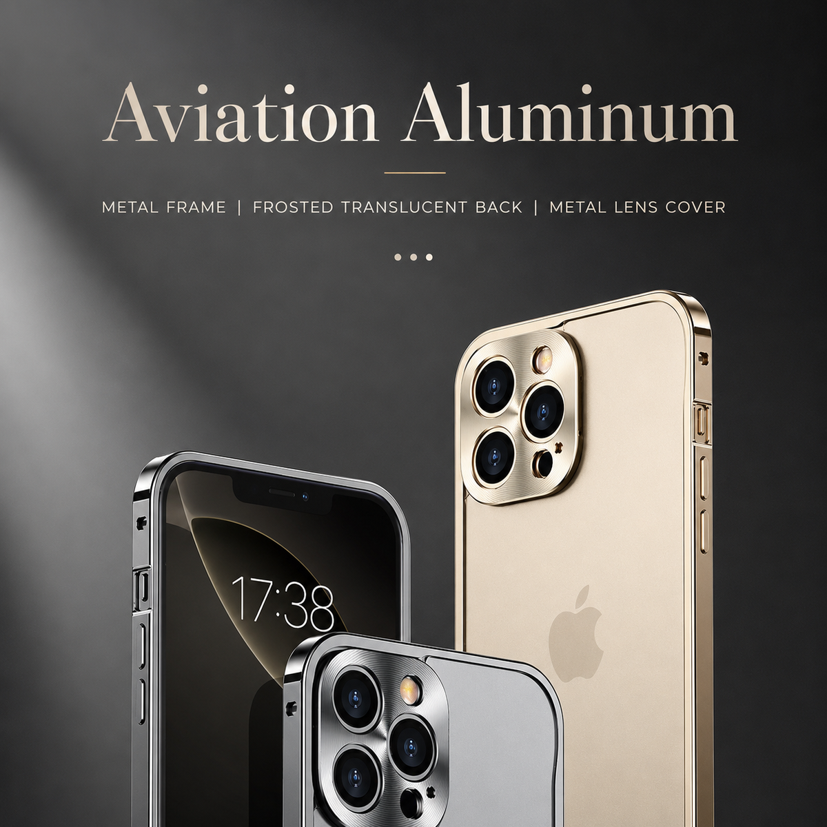 Premium iPhone Case MagSafe Compatible Aluminum Frame Cover Magnetic Edge Protection Camera Lens Guard Shockproof Slim Metal Full Coverage Design